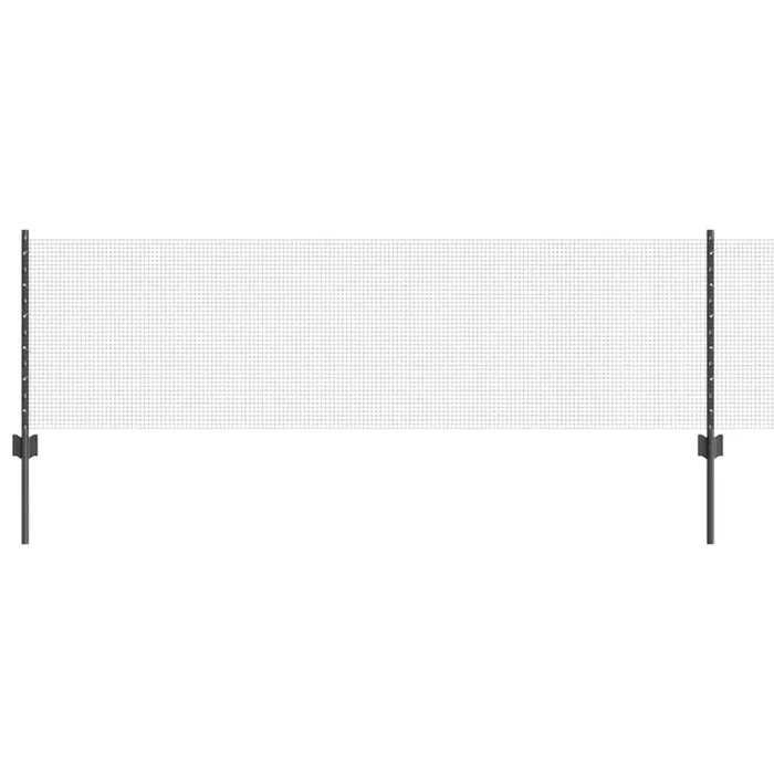 vidaXL Reja con postes Gris 0.6 x 10 m Acero (11)