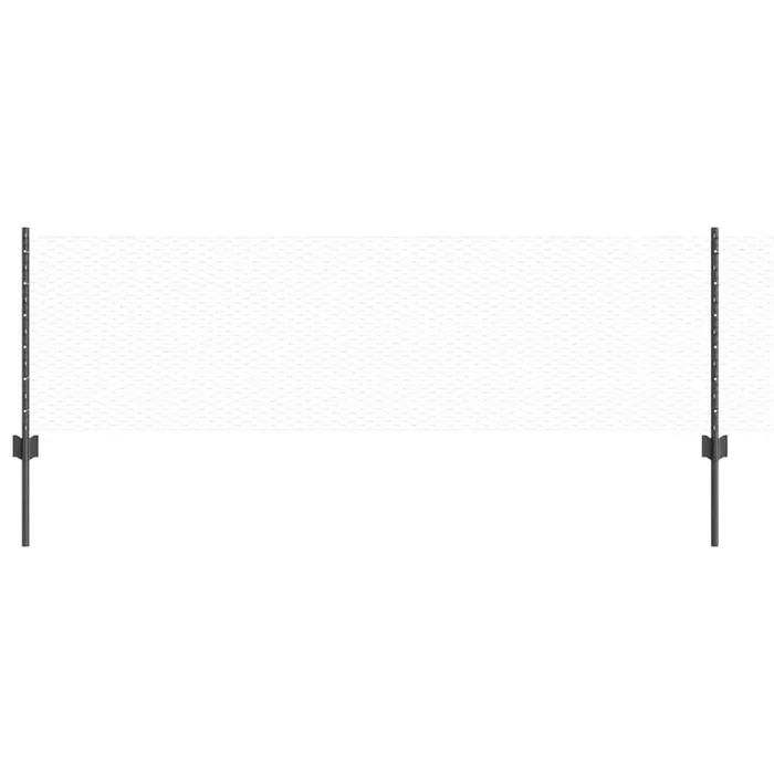 vidaXL Reja con postes Gris 0.6 x 100 m Acero (18)
