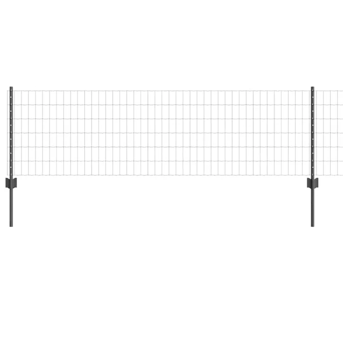 vidaXL Reja con postes Gris 0.6 x 50 m Acero (28)