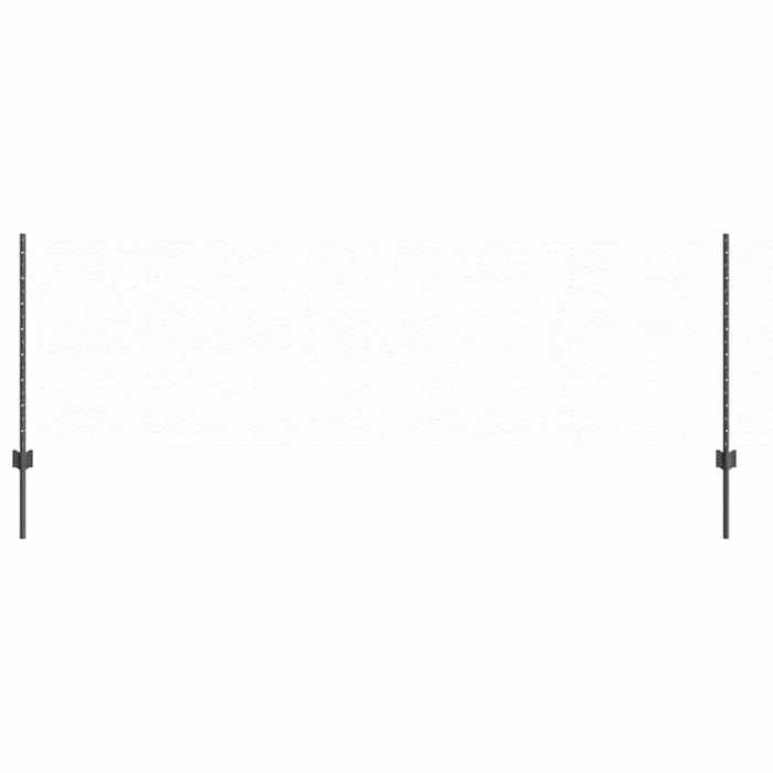 vidaXL Reja con postes Gris 0.8 x 100 m Acero (19)