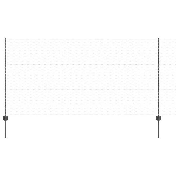 vidaXL Reja con postes Gris 1.2 x 100 m Acero (4)