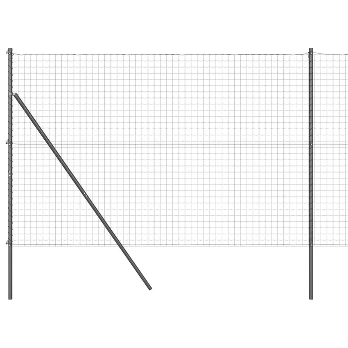 vidaXL Reja con postes Gris 1.5 x 10 m Acero (5)