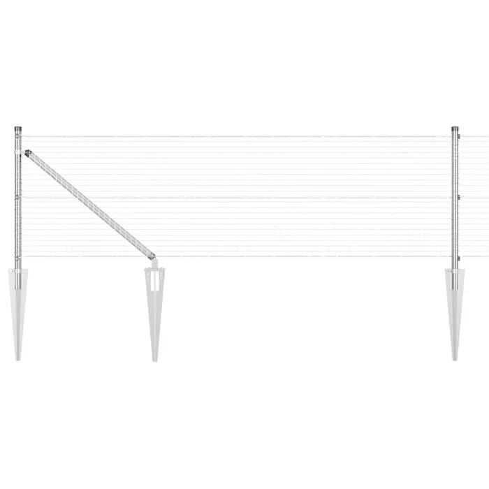 vidaXL Reja con postes Plateado 0.4 x 100 m Acero (16)