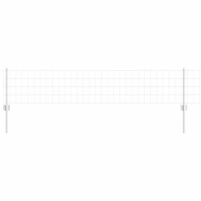 vidaXL Reja con postes Plateado 0.4 x 25 m Acero (11)