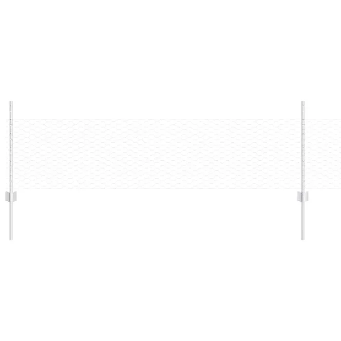 vidaXL Reja con postes Plateado 0.5 x 25 m Acero (3)