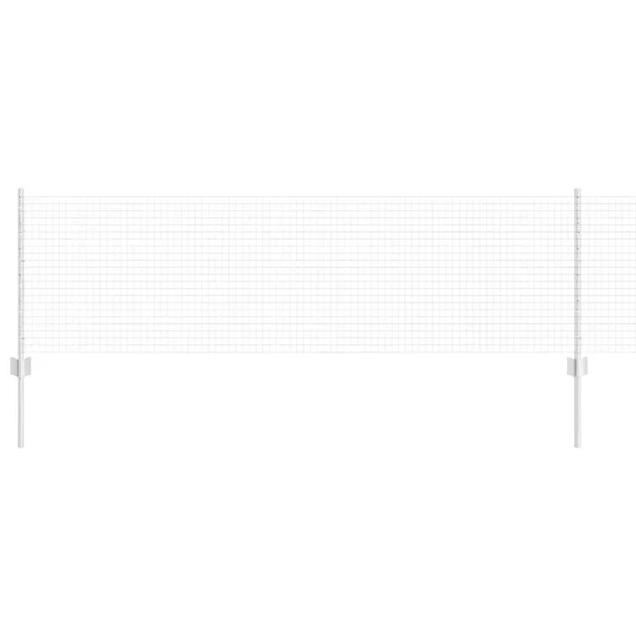 vidaXL Reja con postes Plateado 0.6 x 50 m Acero (30)
