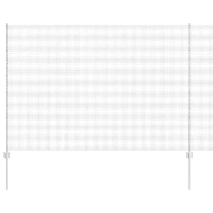 vidaXL Reja con postes Plateado 1.5 x 10 m Acero (37)