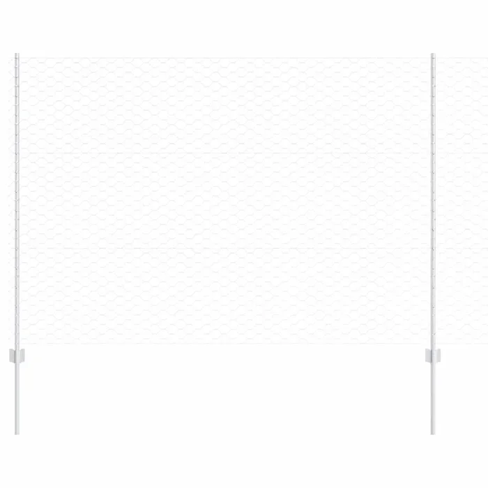 vidaXL Reja con postes Plateado 1.5 x 10 m Acero (4)