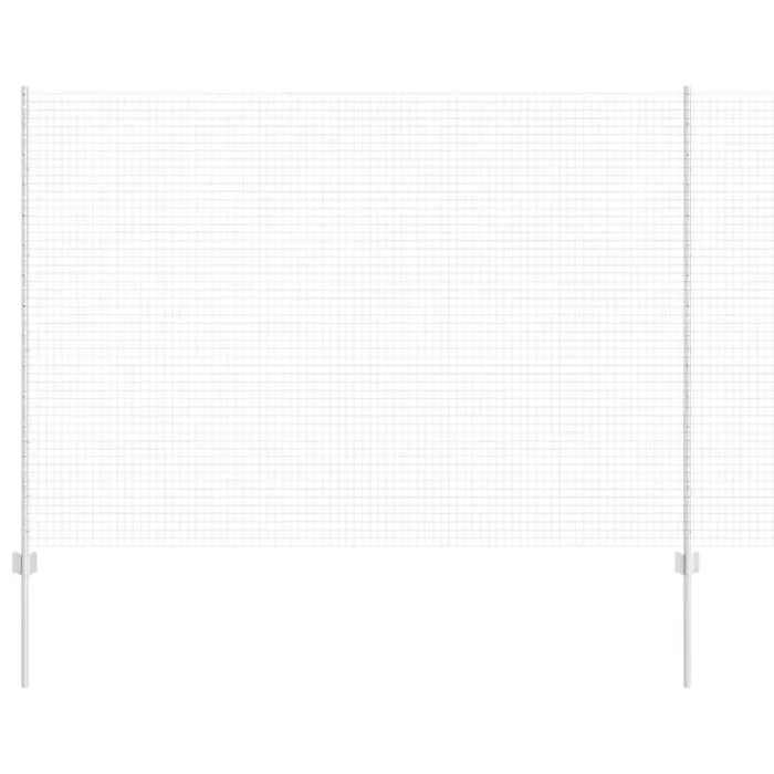 vidaXL Reja con postes Plateado 1.6 x 25 m Acero (21)