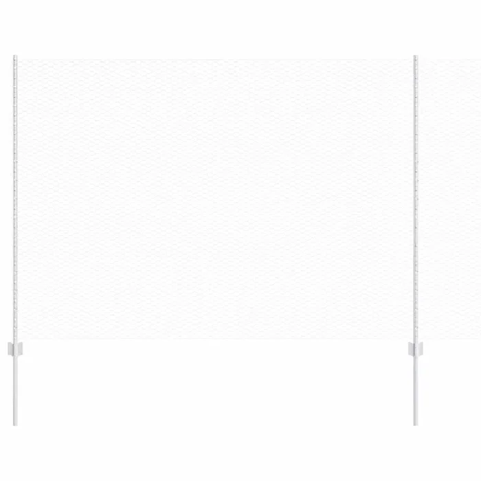 vidaXL Reja con postes Plateado 1.6 x 50 m Acero