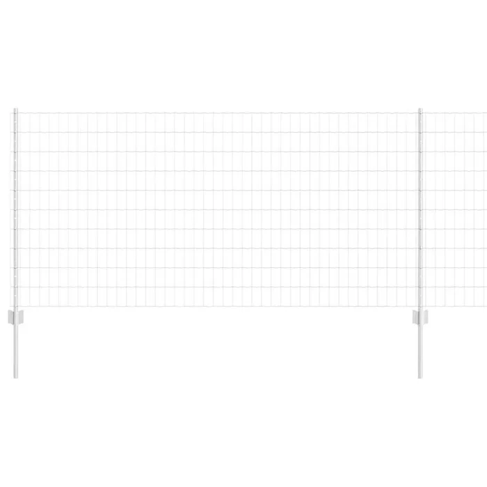 vidaXL Reja con postes Plateado 1 x 10 m Acero (7)
