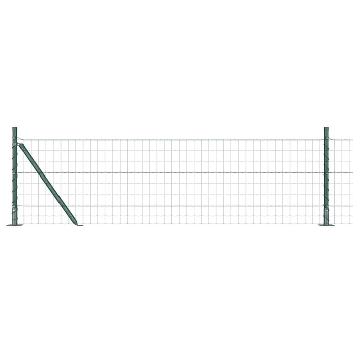 vidaXL Reja con postes Verde 0.4 x 10 m Acero (34)