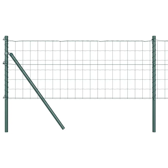 vidaXL Reja con postes Verde 0.4 x 25 m Acero (23)