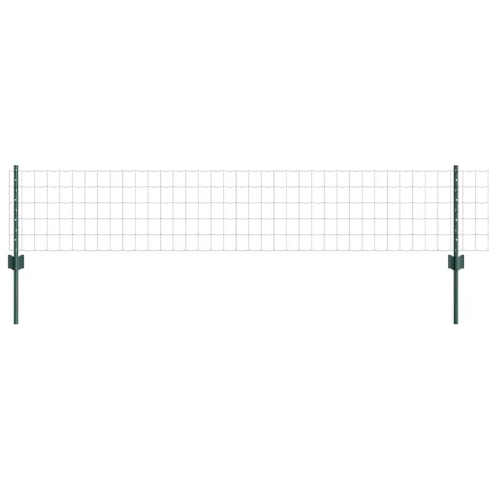vidaXL Reja con postes Verde 0.4 x 50 m Acero (14)