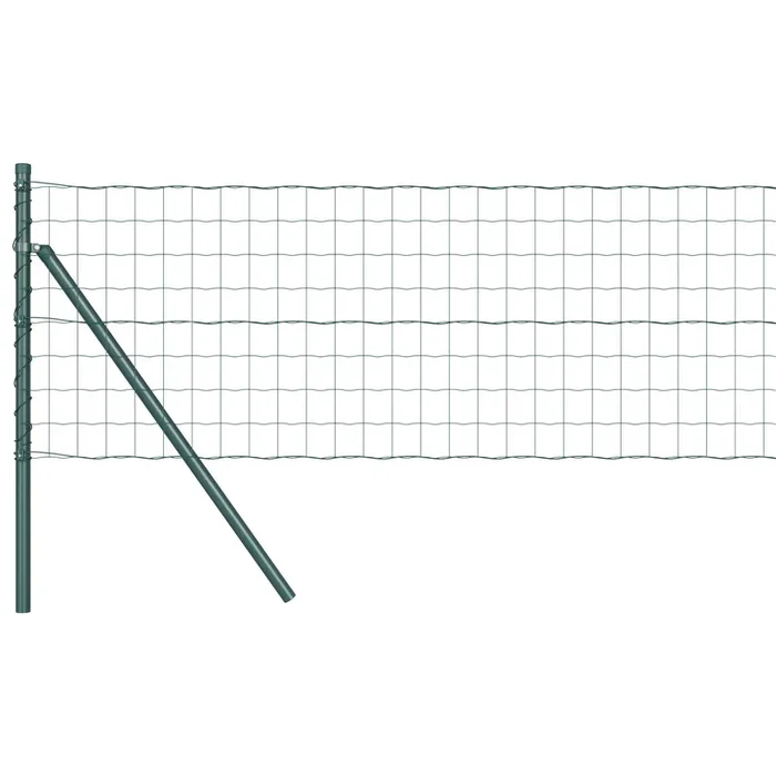 vidaXL Reja con postes Verde 0.6 x 10 m Acero (23)