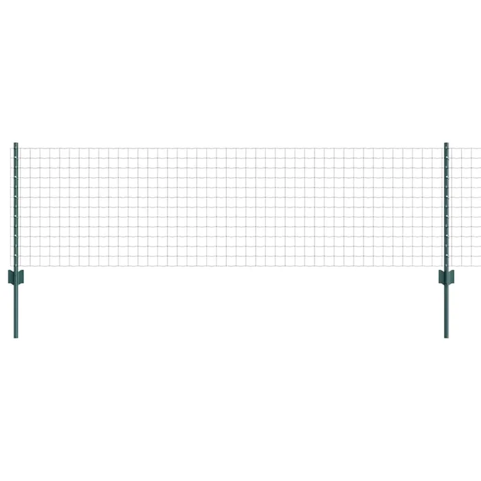 vidaXL Reja con postes Verde 0.6 x 50 m Acero (11)