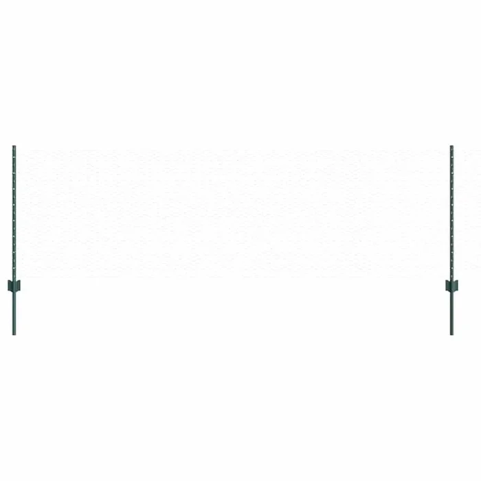 vidaXL Reja con postes Verde 0.8 x 10 m Acero (14)