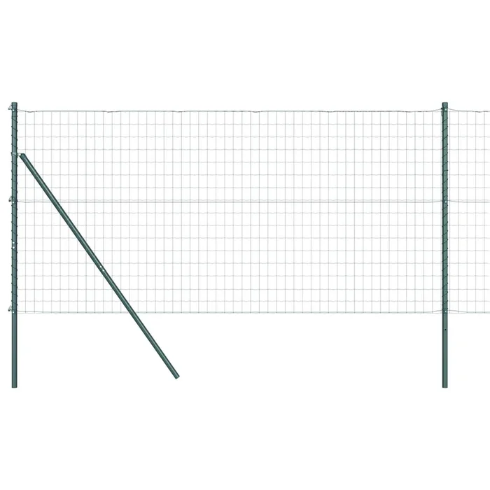 vidaXL Reja con postes Verde 1.2 x 25 m Acero (21)