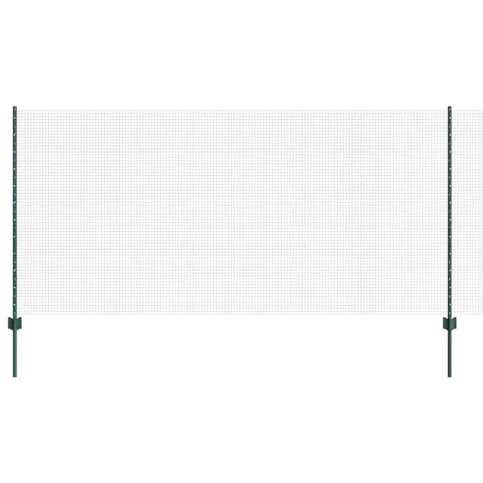 vidaXL Reja con postes Verde 1.2 x 25 m Acero (3)