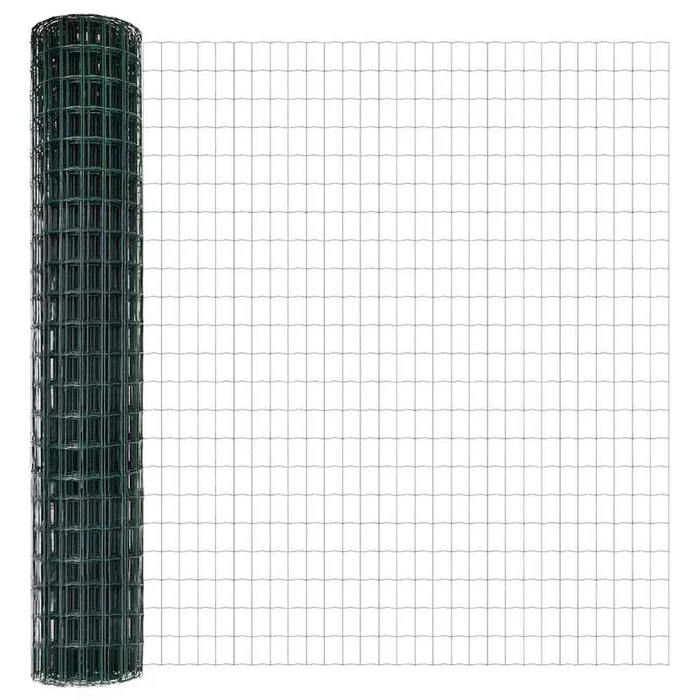 vidaXL Reja con postes Verde 1.6 x 10 m Acero (9)