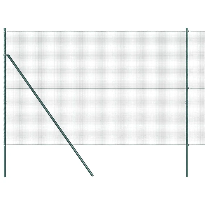 vidaXL Reja con postes Verde 1.6 x 25 m Acero (4)