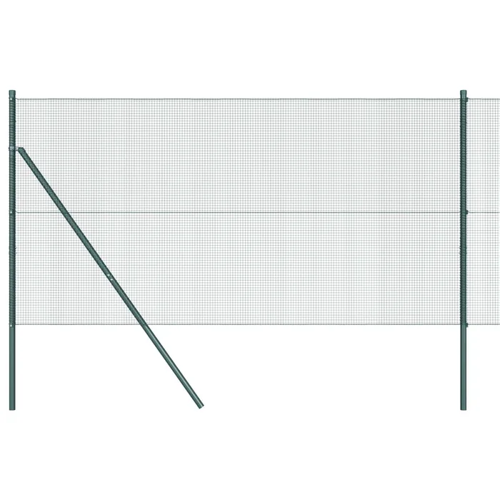 vidaXL Reja con postes Verde 1 x 100 m Acero (4)