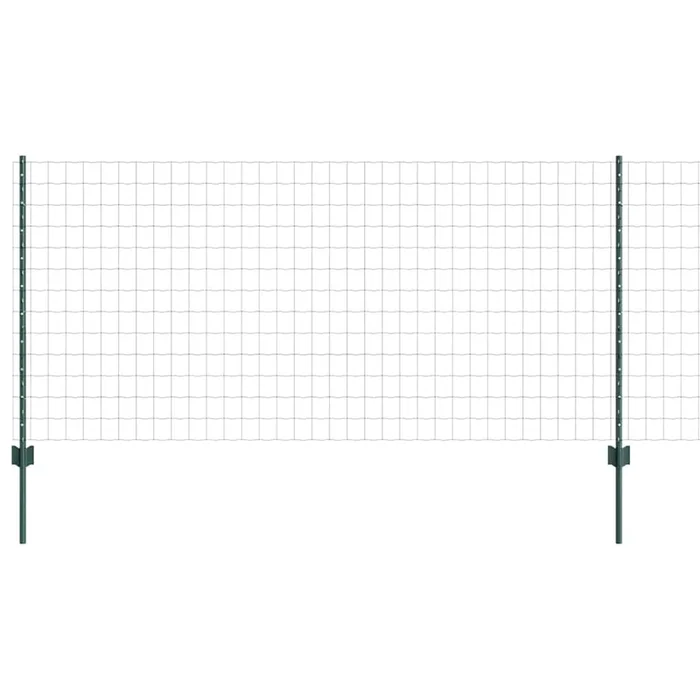 vidaXL Reja con postes Verde 1 x 25 m Acero (14)