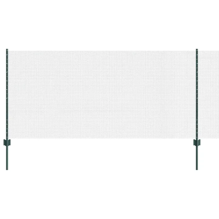 vidaXL Reja con postes Verde 1 x 50 m Acero (2)