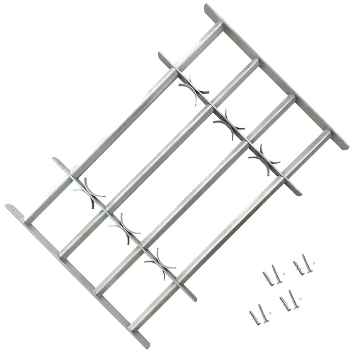 vidaXL Reja de seguridad ajustable ventana con 4 barras 1000-1500 mm