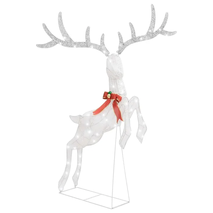 vidaXL Reno decorativo de Navidad blanco 120 LEDs blanco frío