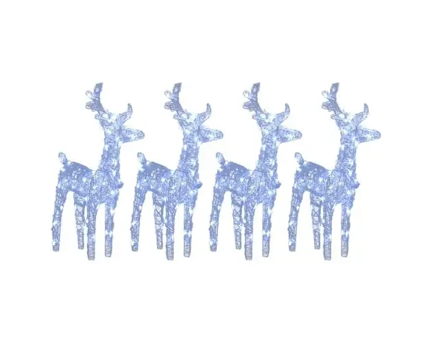vidaXL renos de navidad 4 unidades 160 LED blanco frío acrílico | Brico Depôt Migliore Qualità