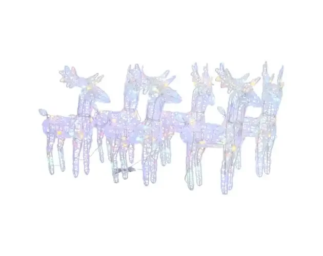 vidaXL renos de navidad 6 unidades 240 LED acrílico multicolor | Brico Depôt Miglior Prezzo