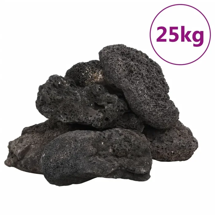 vidaXL Rocas volcánicas negras 25 kg 10-30 cm (2)