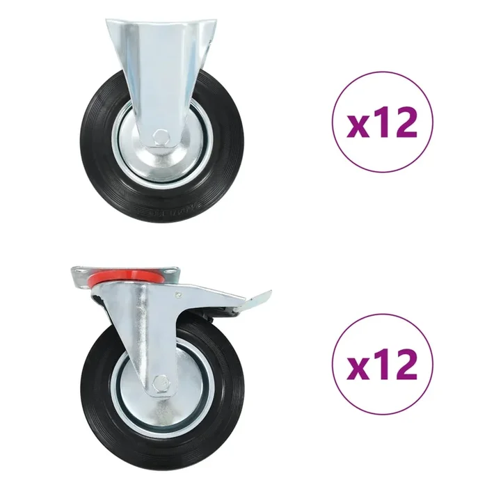 vidaXL Ruedas 24 unidades 200 mm