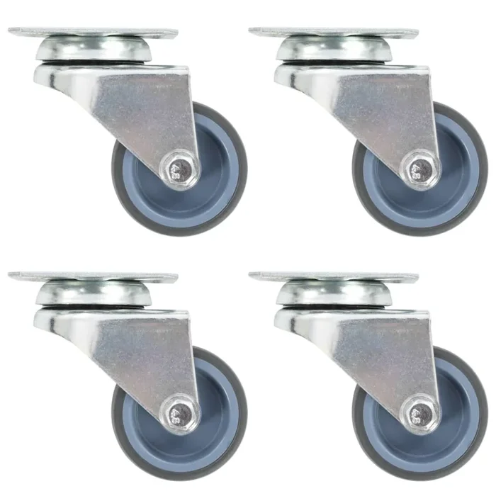 vidaXL Ruedas dobles giratorias 4 unidades 50 mm