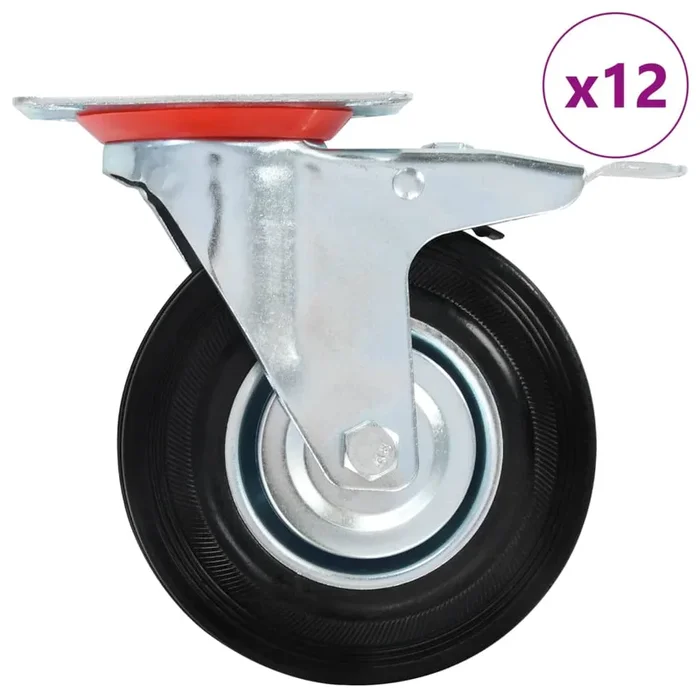 vidaXL Ruedas giratorias 12 unidades 125 mm (2)