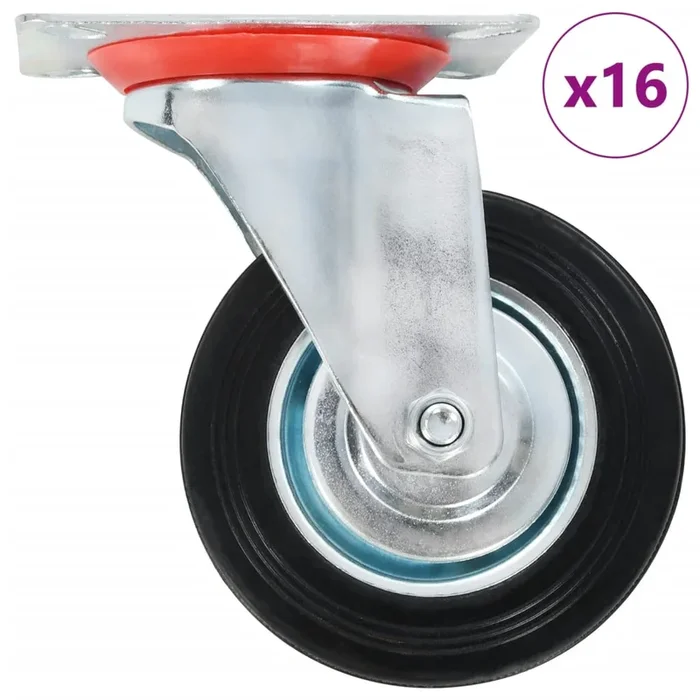 vidaXL Ruedas giratorias 16 unidades 100 mm (3)
