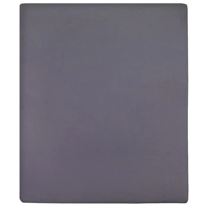 vidaXL Sábana bajera jersey algodón antracita 160×200 cm