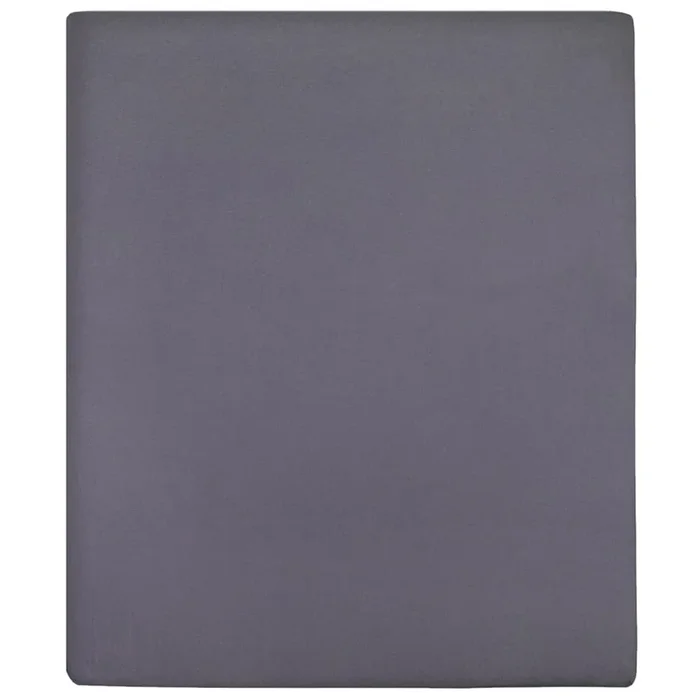 vidaXL Sábanas bajeras jersey 2 uds algodón gris antracita 140×200 cm