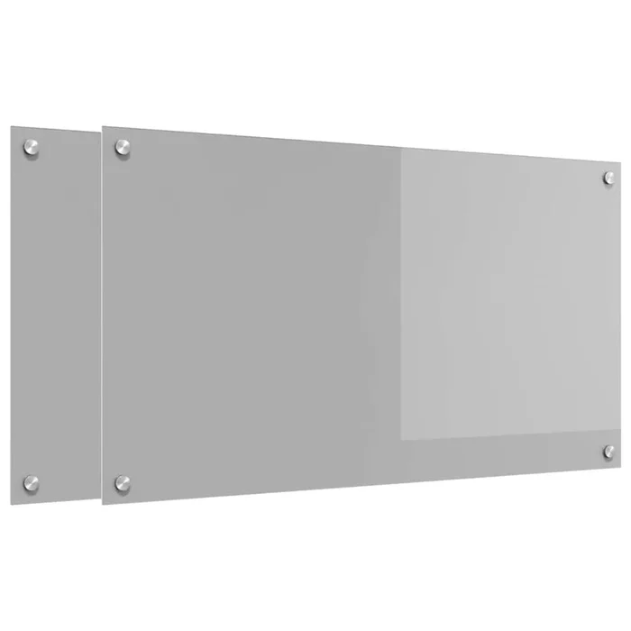 vidaXL Salpicadero de cocina 2 pcs Gris Claro 90 x 50 cm