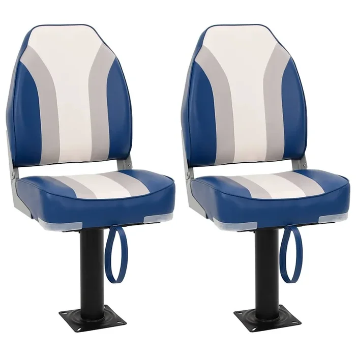 vidaXL Set de asientos plegables para barco 4 uds con respaldo alto (3)