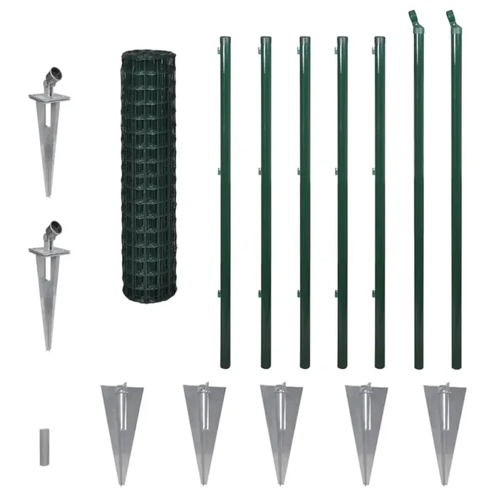 vidaXL Set de euro valla acero verde 10×1,2 m (2)