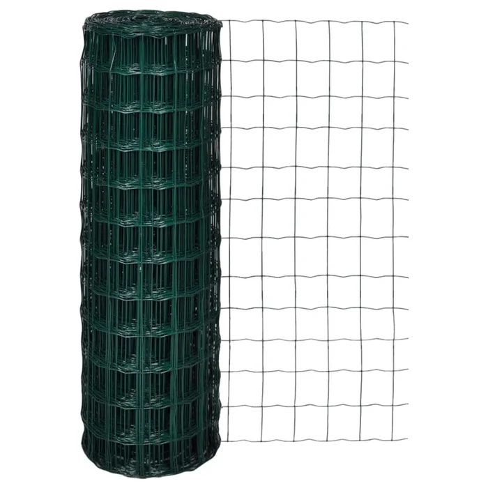 vidaXL Set de euro valla acero verde 10×1,2 m (3)
