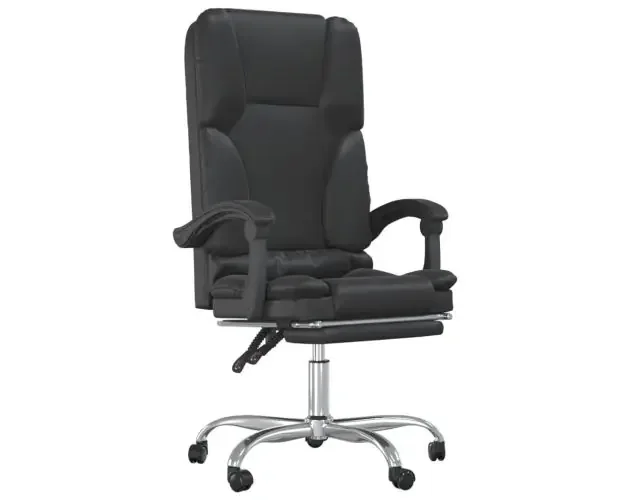 vidaXL silla de oficina reclinable masaje cuero sintético negro | Brico Depôt Compra Oggi Stesso