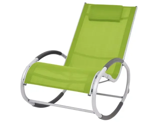 vidaXL silla mecedora de jardín de textilene verde | Brico Depôt Consegna Rapida