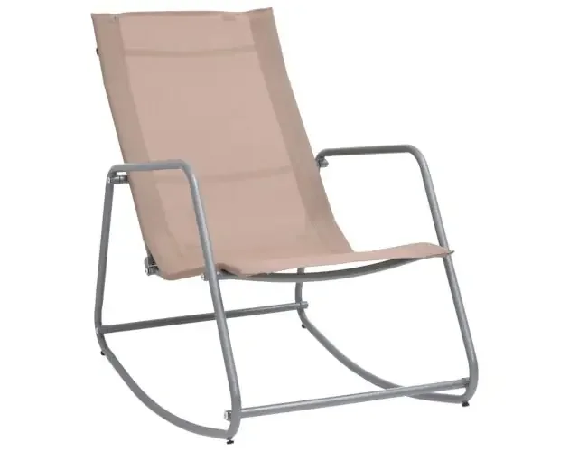 vidaXL silla mecedora de jardín textilene taupe 95x54x85 cm | Brico Depôt All’Ingrosso