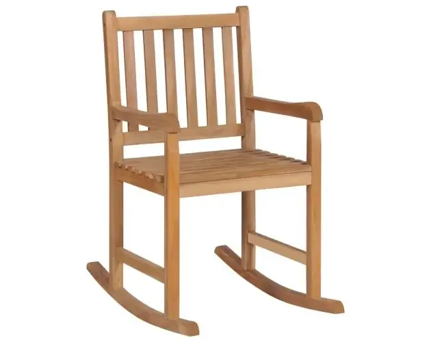 vidaXL silla mecedora de madera maciza de teca | Brico Depôt Offerta Limitata