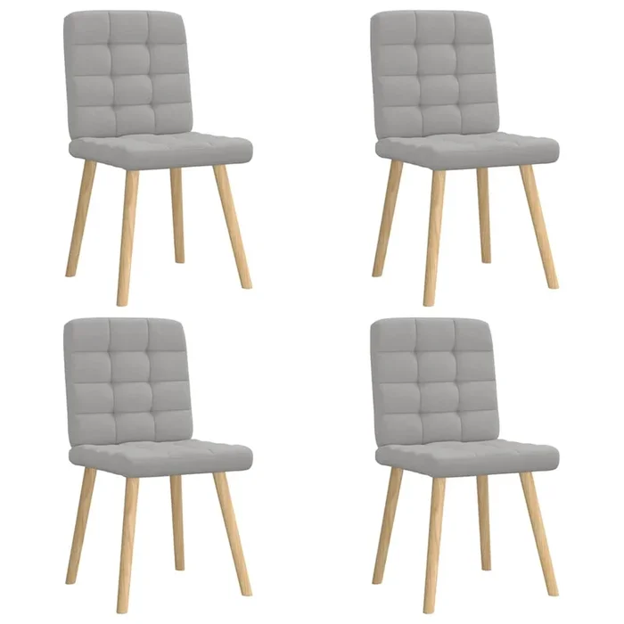 vidaXL Sillas de comedor 4 uds tela gris nube