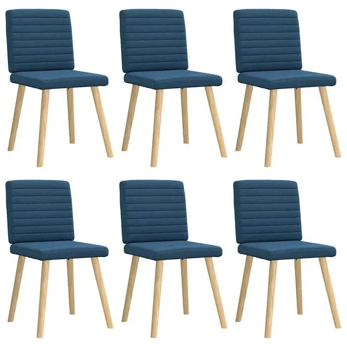 vidaXL Sillas de comedor 6 unidades tela azul (2)