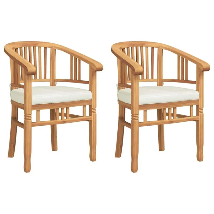 vidaXL Sillas de jardín 2 pcs Marrón 63 x 58 x 89 cm